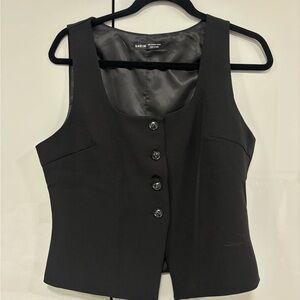 SHEIN black Button-Up Vest